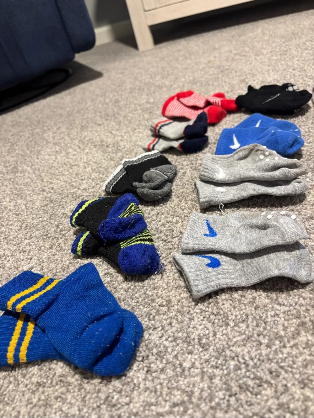 Baby/Toddler Assorted Socks - Bombas, Nike, and Misc (6-18 mo) with and wo grip